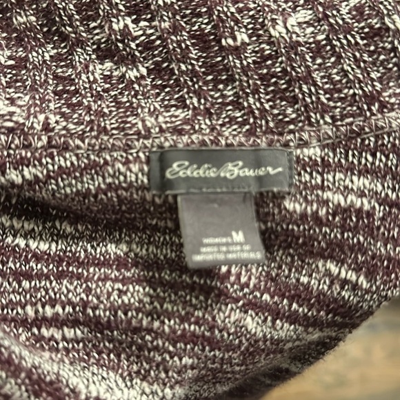 Eddie Bauer Spacedye Shawl Collar Open Cardigan Sweater Womens Size M Purple - Picture 2 of 4